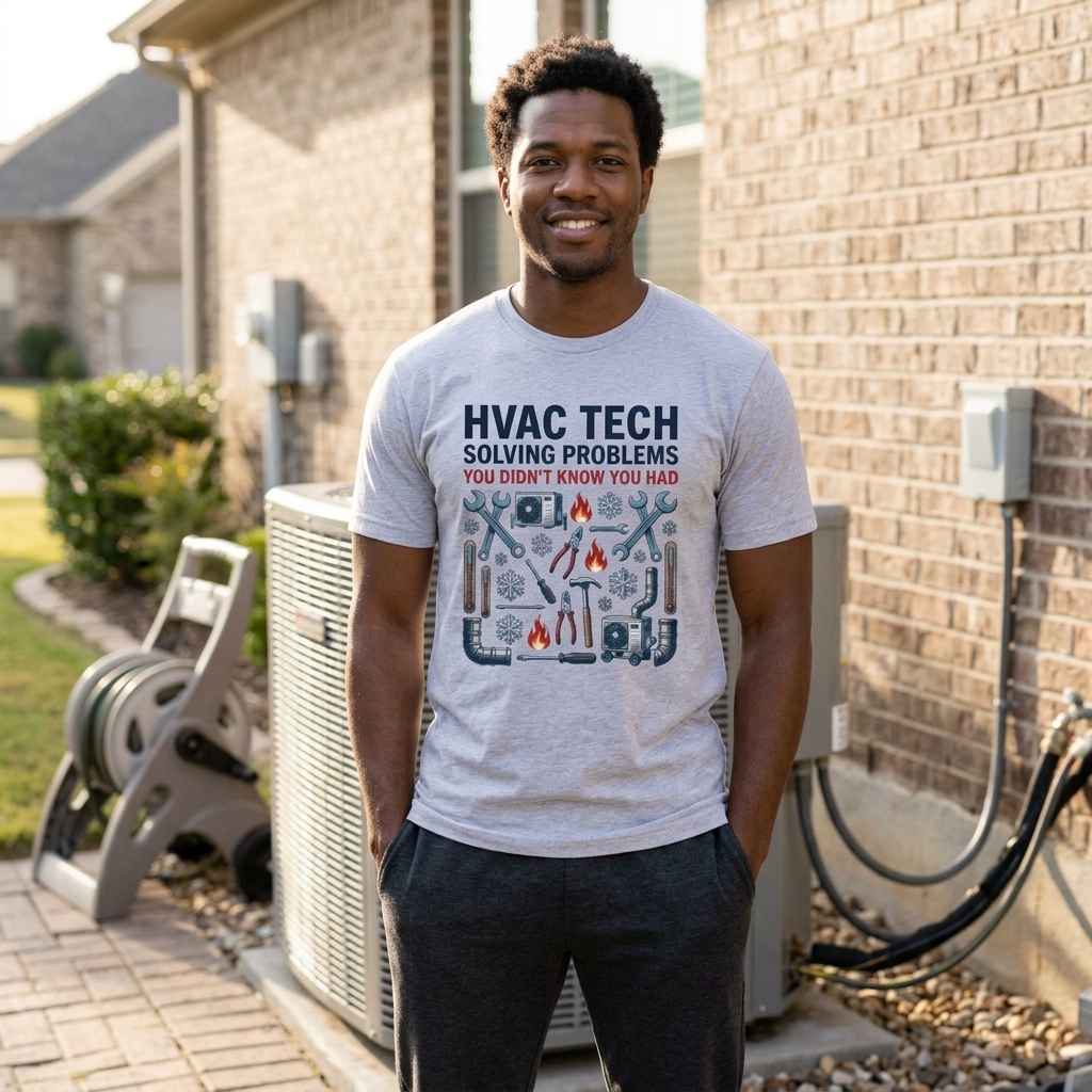 HVAC Tech Solving Problems You Didn’t Know You Had T-Shirt | HVAC Tools Graphic