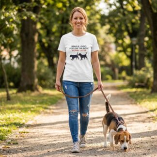 Beagle Logic: Follow the Nose, Worry Later Tee lifestyle photo