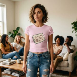 Good in Bed Baby Tee lifestyle photo