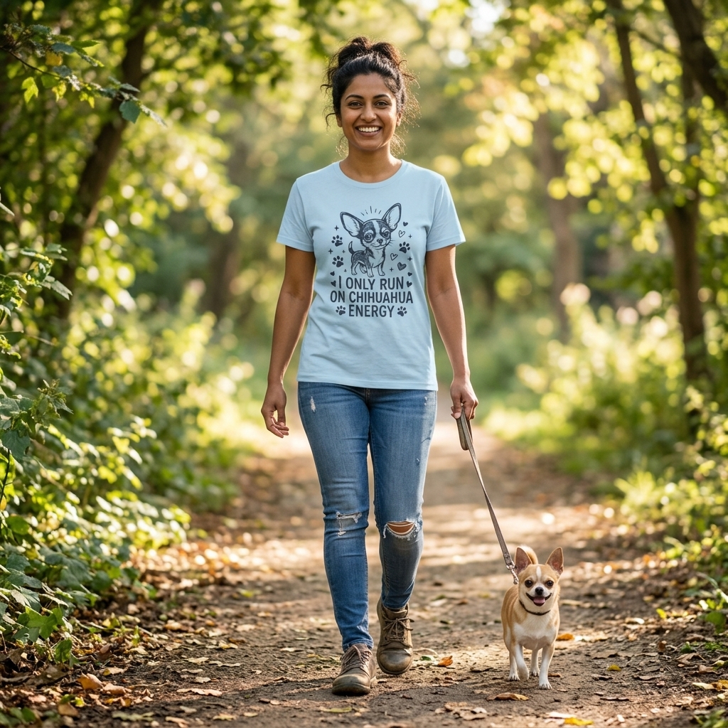 I Only Run on Chihuahua Energy T-Shirt | Cute Chihuahua Dog Tee
