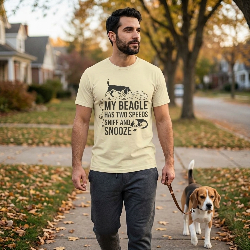 My Beagle Has Two Speeds Sniff and Snooze Tee | Beagle Dog Lover Shirt