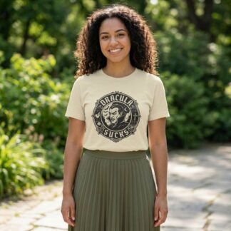 Dracula Sucks graphic tee lifestyle photo