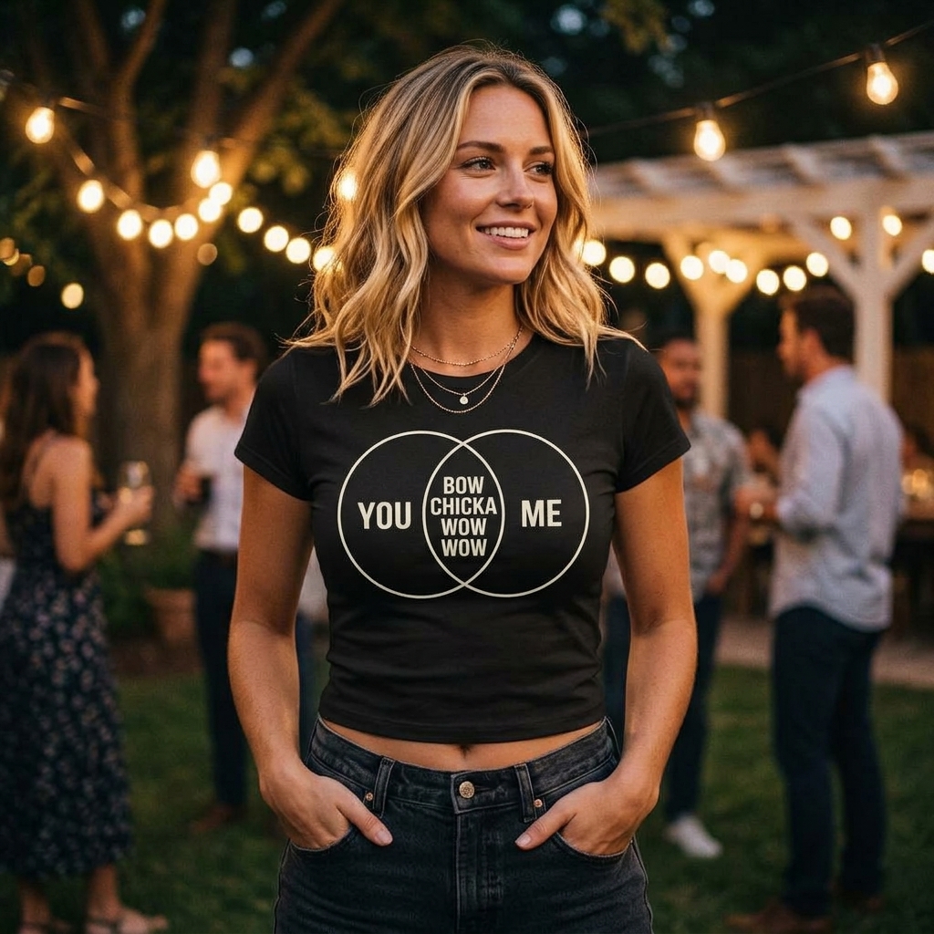 You Me Venn Diagram Tee | Bow Chicka Wow Wow Graphic Baby Tee