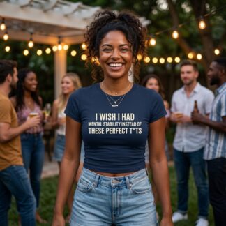 I Wish I Had Mental Stability Instead of These Perfect T*ts Baby Tee lifestyle photo