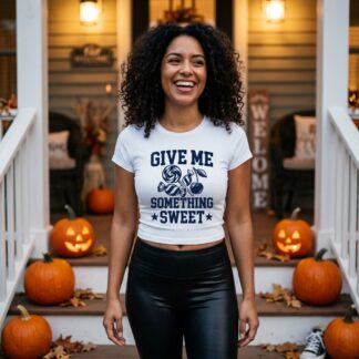 Give Me Something Sweet baby tee lifestyle photo