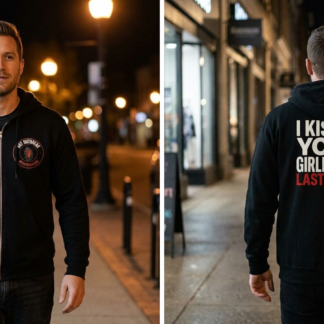 I Kissed Your Girlfriend Last Night Zip Hoodie lifestyle photo