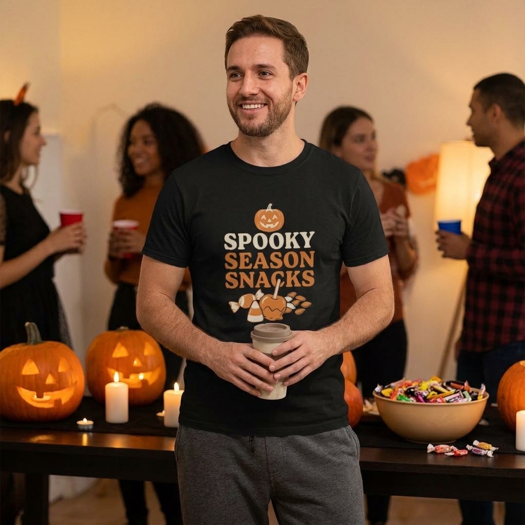 Spooky Season Snacks T-Shirt | Halloween Pumpkin Candy Tee