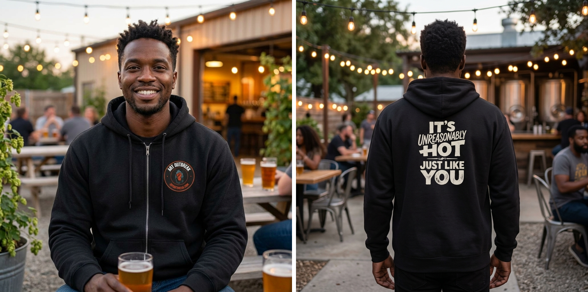 It's Unreasonably Hot Just Like You Zip Hoodie lifestyle photo