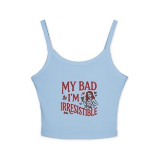 My Bad I'm Irresistible Spaghetti Strap Tank | Retro Pin-Up Crop Top