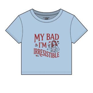 My Bad I'm Irresistible Baby Tee | Retro Pin-Up Micro Rib Tee