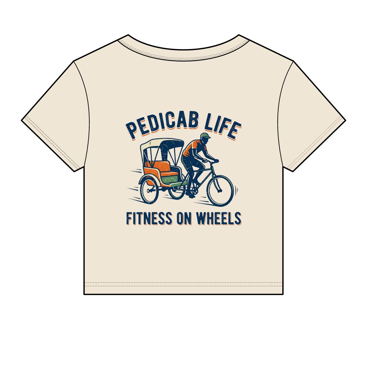 Pedicab Life Fitness On Wheels Tee | Women's Baby Tee - Image 3