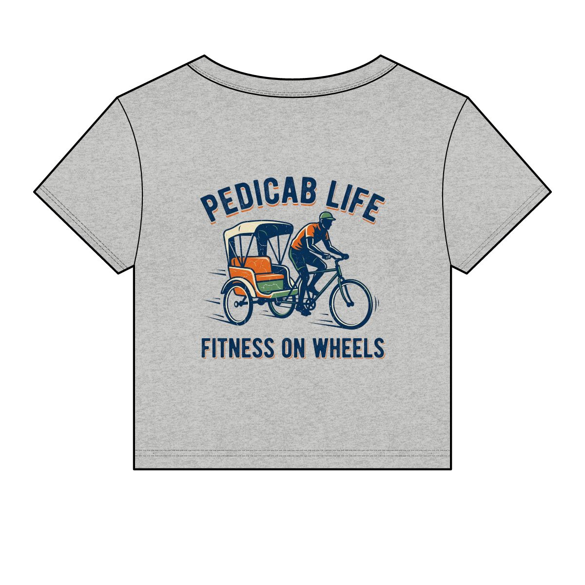 Pedicab Life Fitness On Wheels Tee | Women's Baby Tee - Image 4