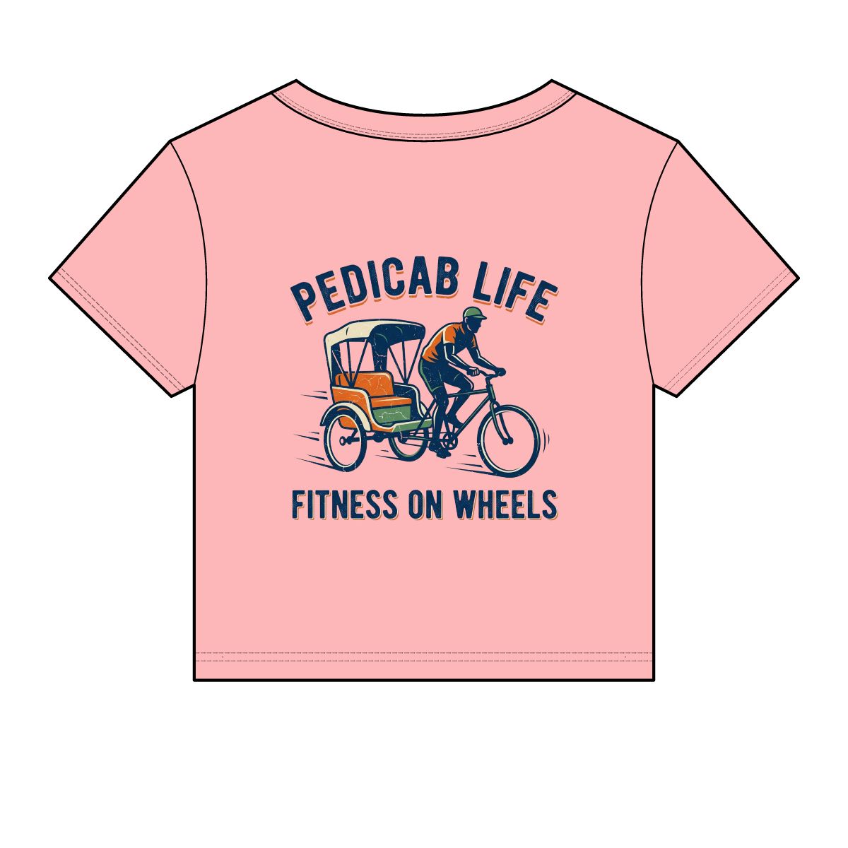 Pedicab Life Fitness On Wheels Tee | Women's Baby Tee - Image 5