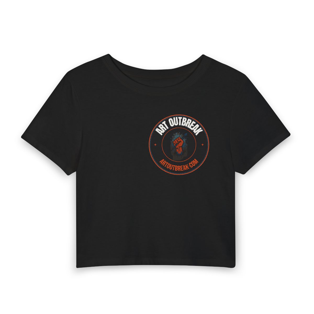 Powered by Quads and Spite Baby Tee | Pedicab Driver Crop - Image 2