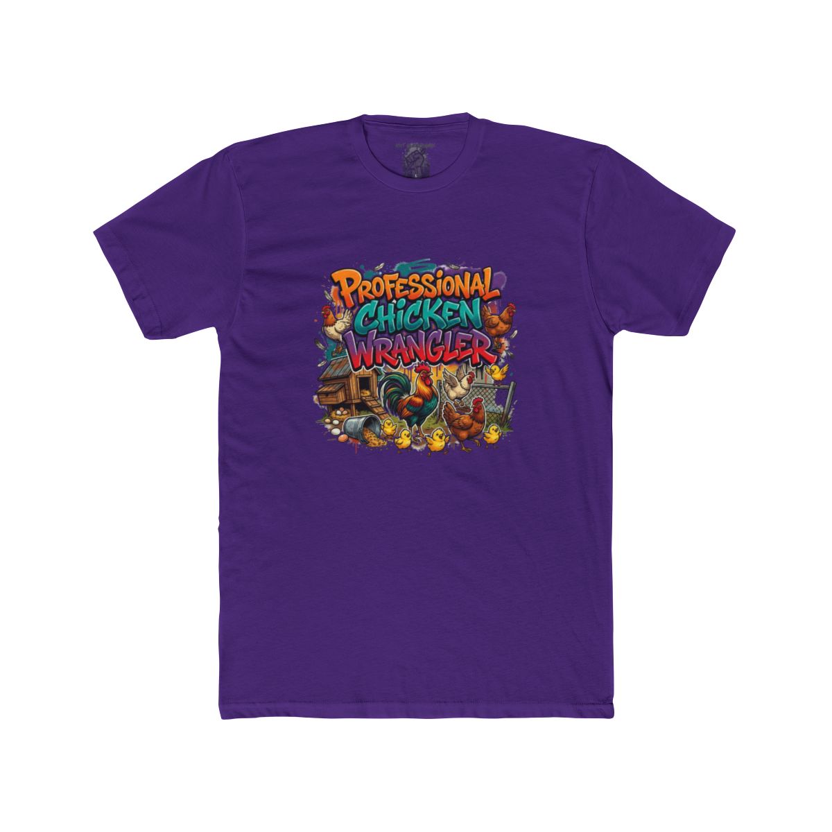 Professional Chicken Wrangler T-Shirt | Funny Farm Cartoon Chickens - Image 12