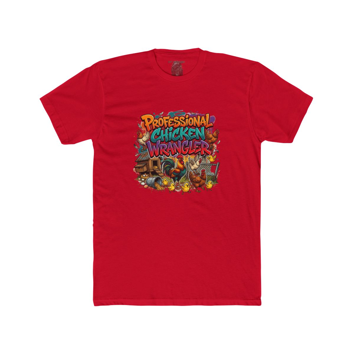 Professional Chicken Wrangler T-Shirt | Funny Farm Cartoon Chickens - Image 13