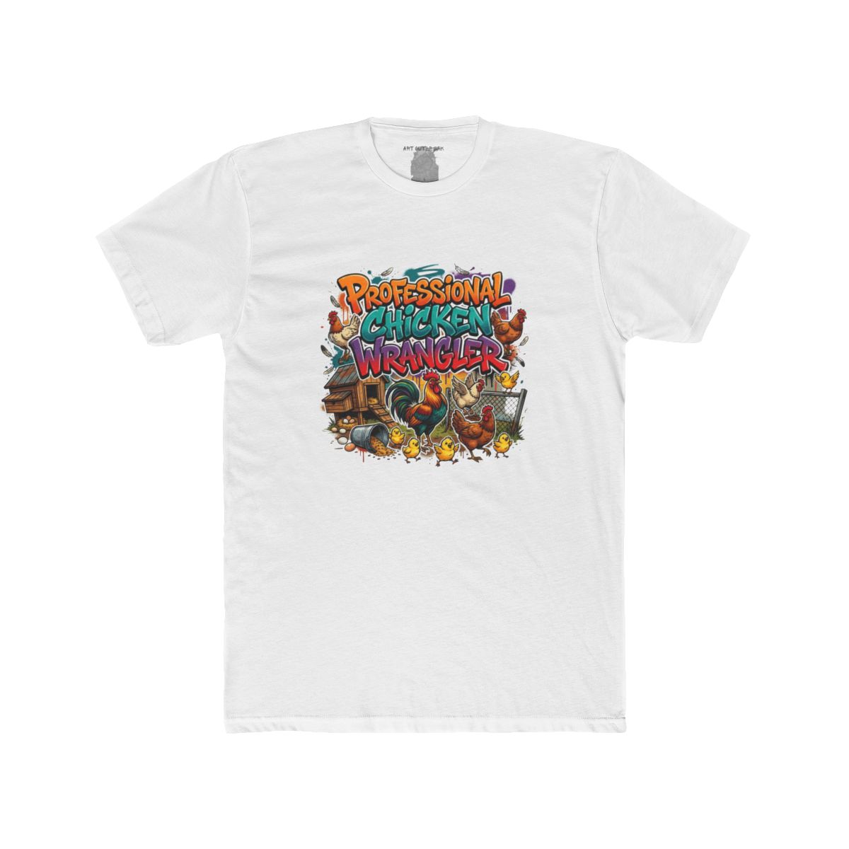 Professional Chicken Wrangler T-Shirt | Funny Farm Cartoon Chickens - Image 16