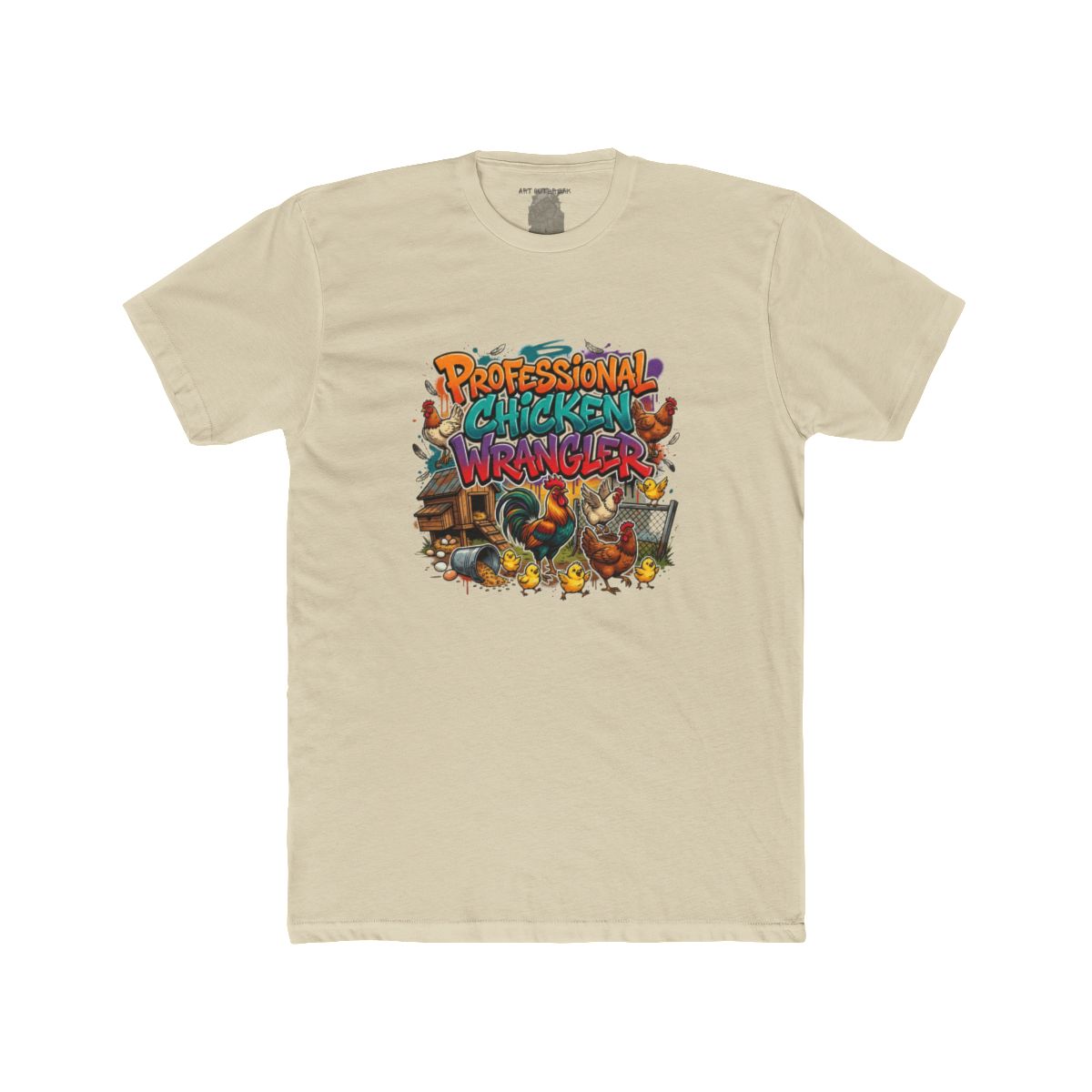 Professional Chicken Wrangler T-Shirt | Funny Farm Cartoon Chickens - Image 4