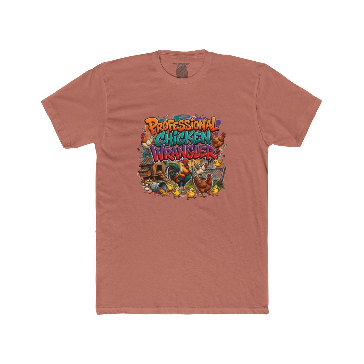 Professional Chicken Wrangler T-Shirt | Funny Farm Cartoon Chickens - Image 5