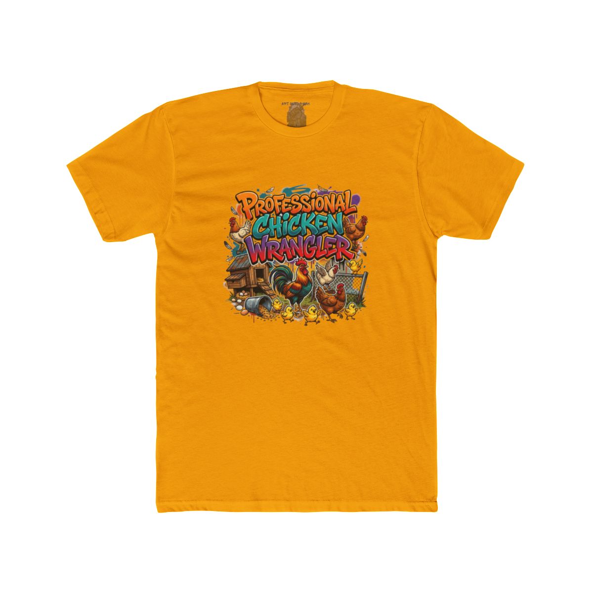 Professional Chicken Wrangler T-Shirt | Funny Farm Cartoon Chickens - Image 6
