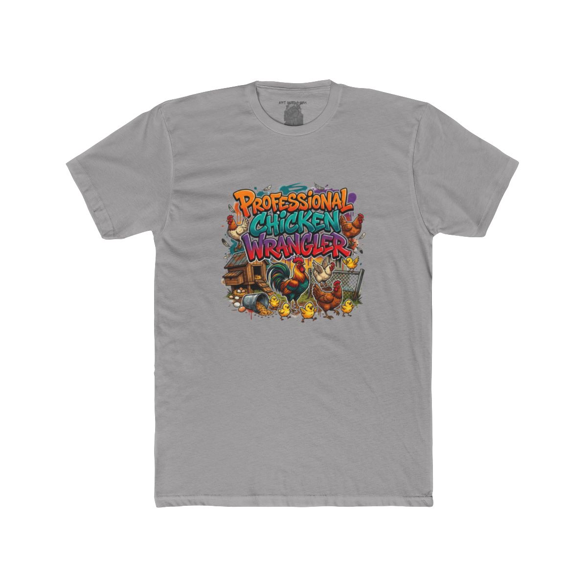 Professional Chicken Wrangler T-Shirt | Funny Farm Cartoon Chickens - Image 9