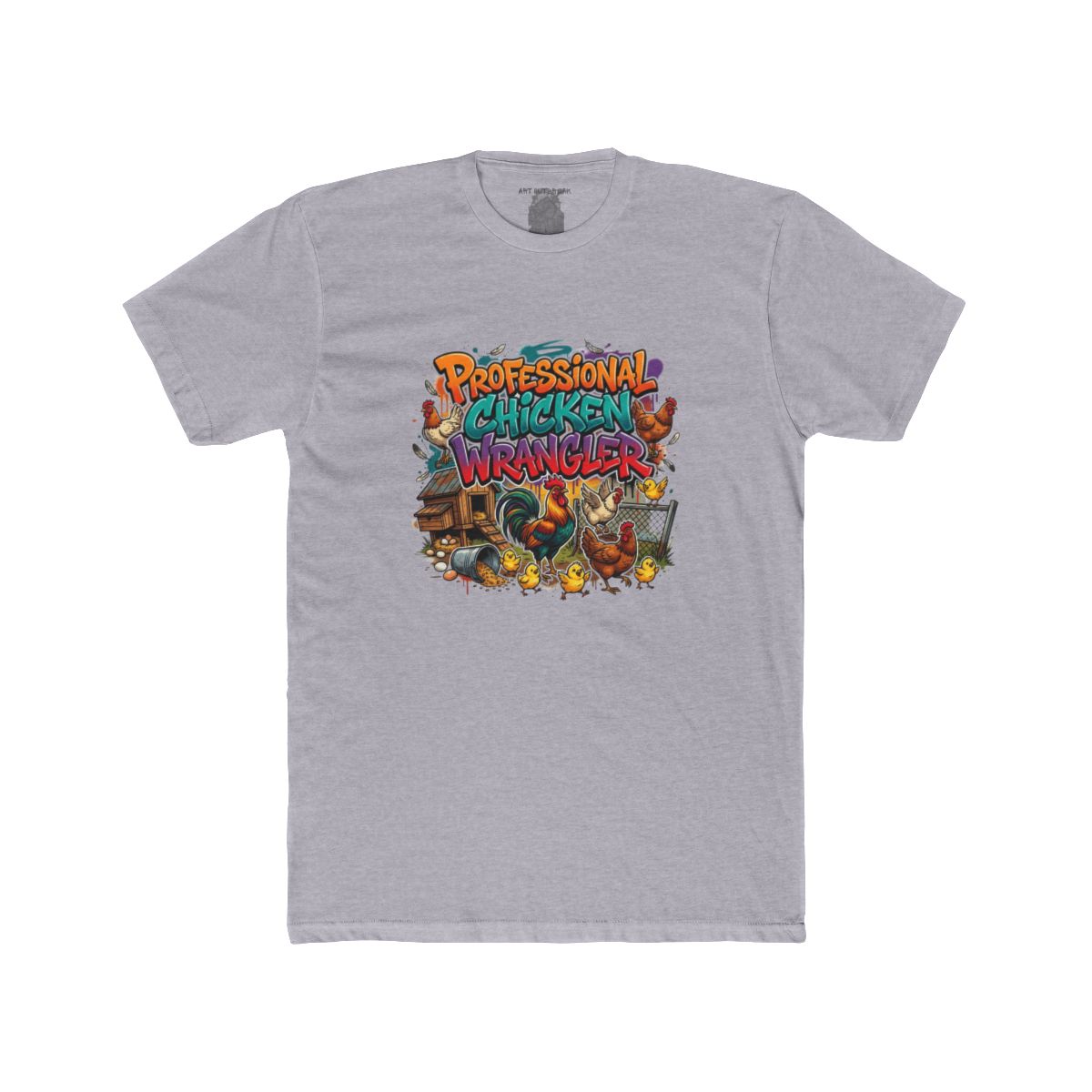 Professional Chicken Wrangler T-Shirt | Funny Farm Cartoon Chickens - Image 2