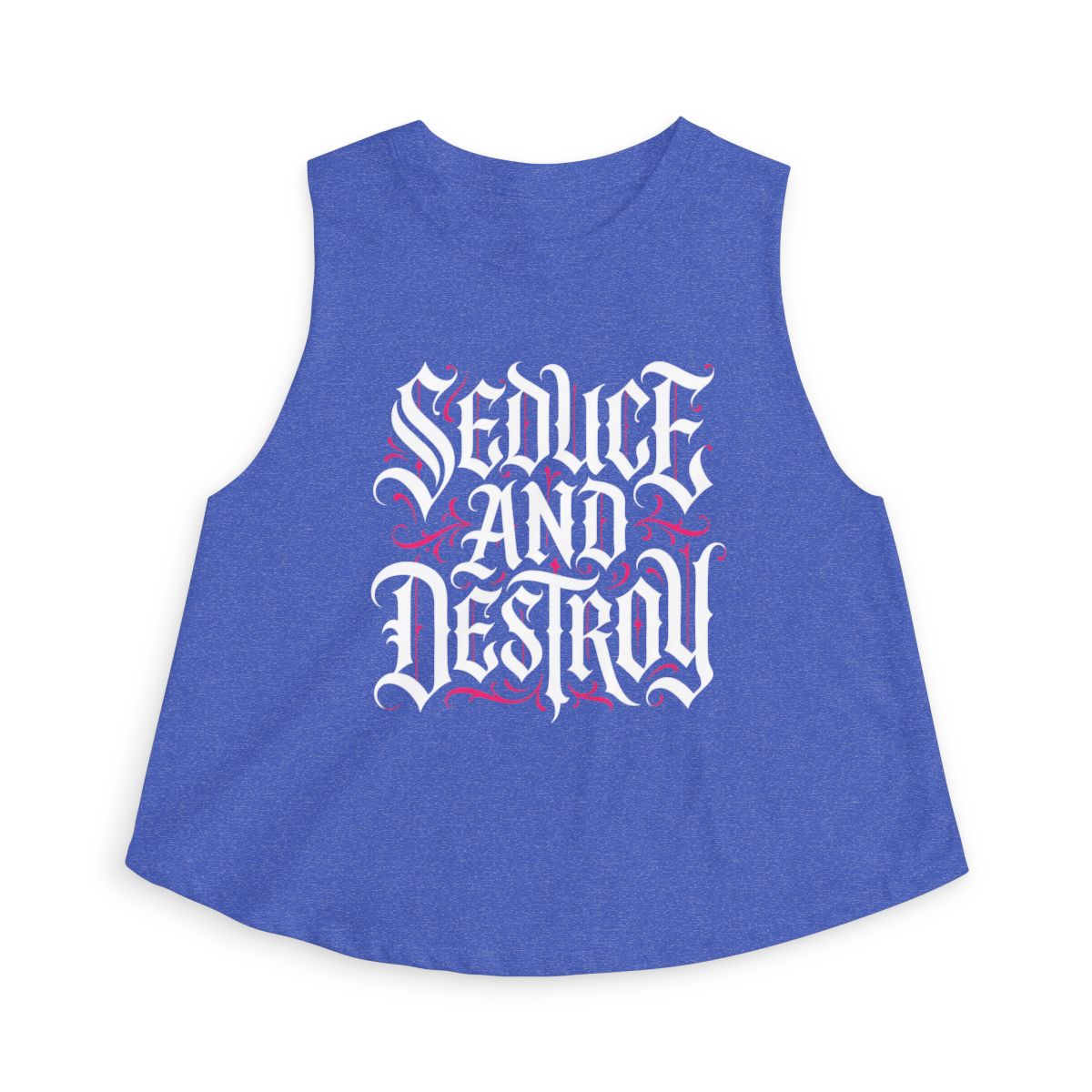 Seduce and Destroy Crop Top | Gothic Script Graphic - Image 3