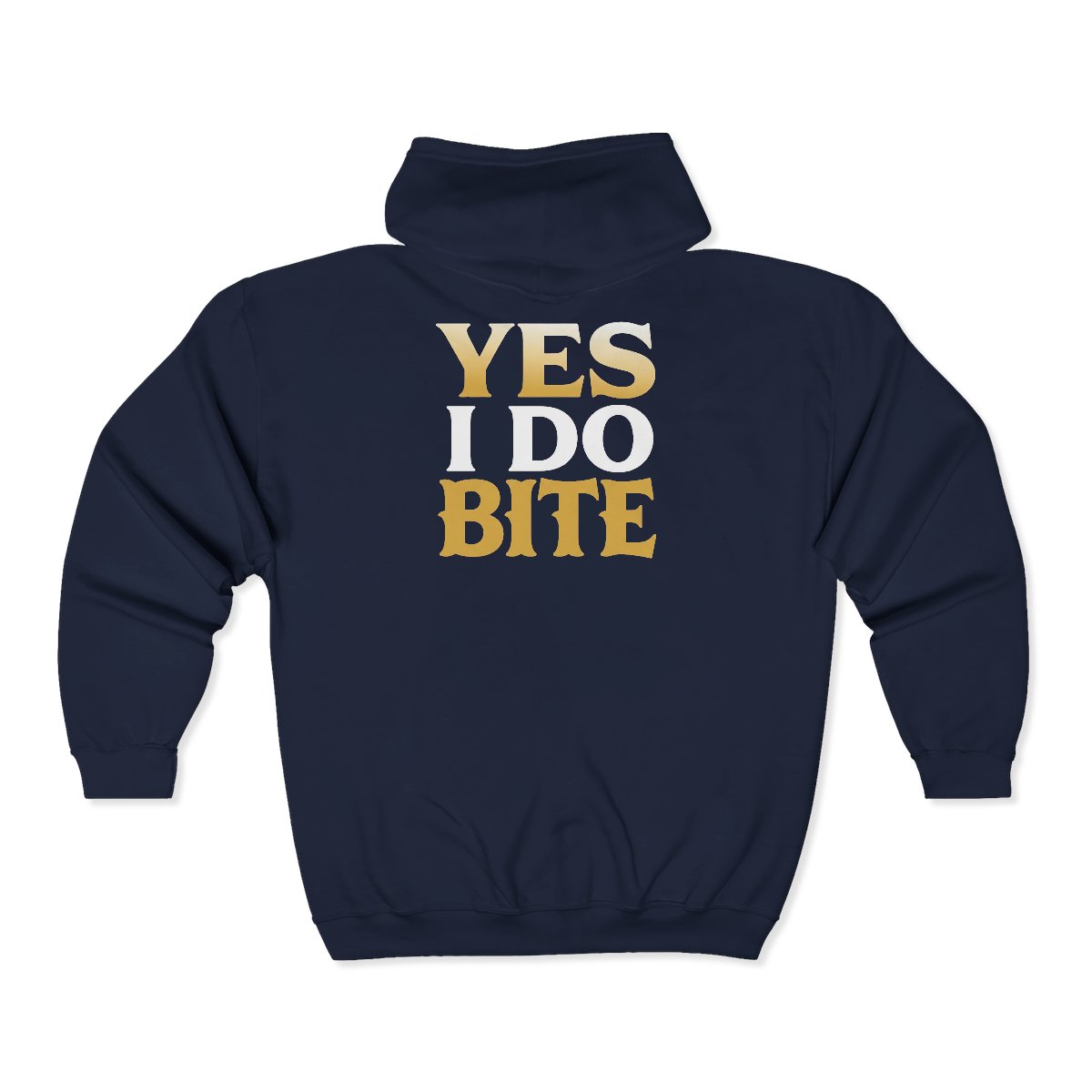 Yes I Do Bite Hoodie | Funny Statement Zip-Up Sweatshirt - Image 4