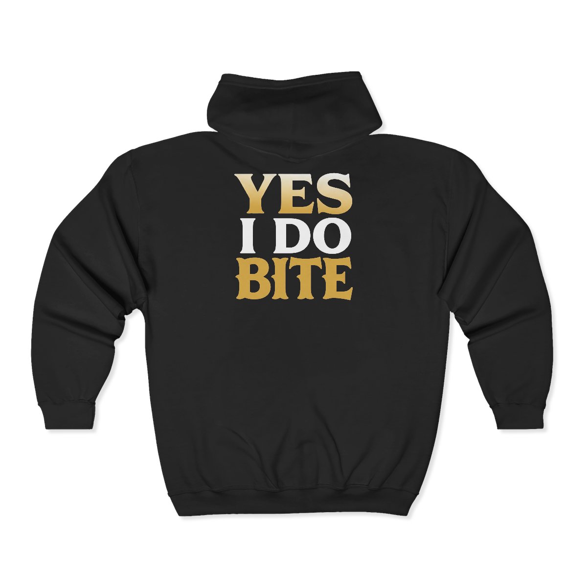 Yes I Do Bite Hoodie | Funny Statement Zip-Up Sweatshirt - Image 2