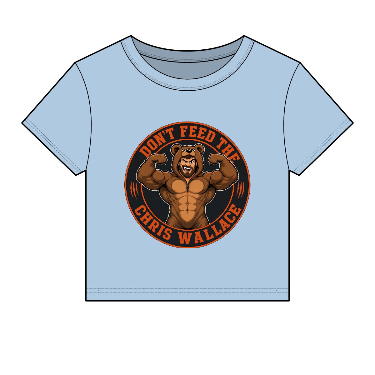 Don’t Feed The Chris Wallace bear graphic baby tee | Baby Tee - Image 3