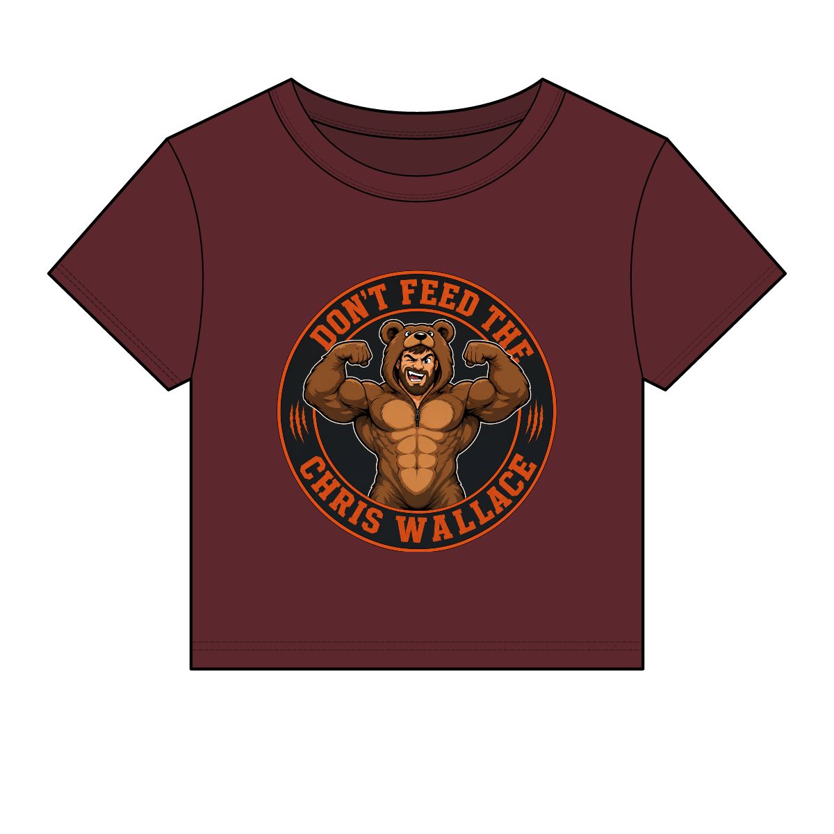 Don’t Feed The Chris Wallace bear graphic baby tee | Baby Tee - Image 6