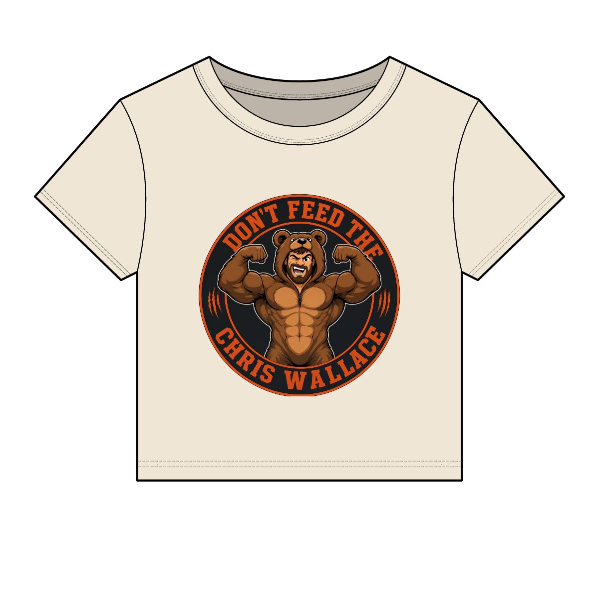Don’t Feed The Chris Wallace bear graphic baby tee | Baby Tee - Image 7