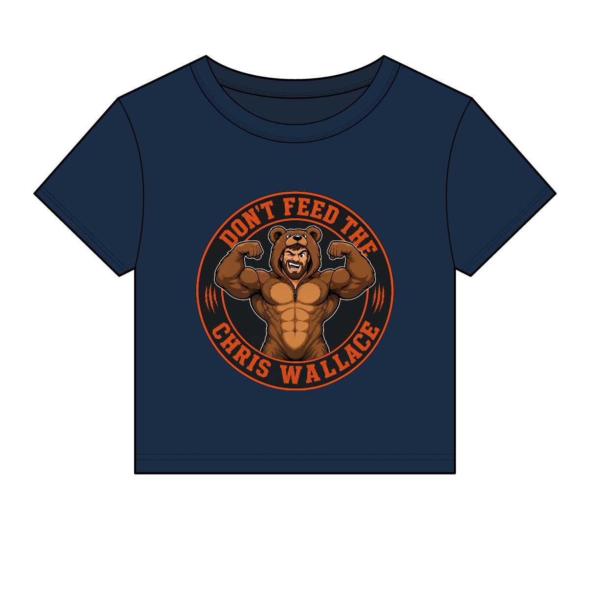 Don’t Feed The Chris Wallace bear graphic baby tee | Baby Tee - Image 8