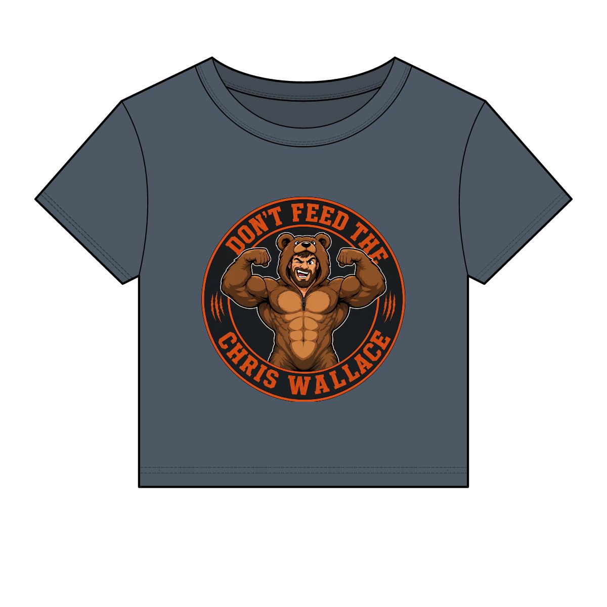 Don’t Feed The Chris Wallace bear graphic baby tee | Baby Tee - Image 10