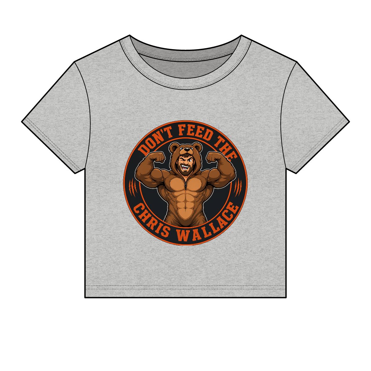 Don’t Feed The Chris Wallace bear graphic baby tee | Baby Tee - Image 2
