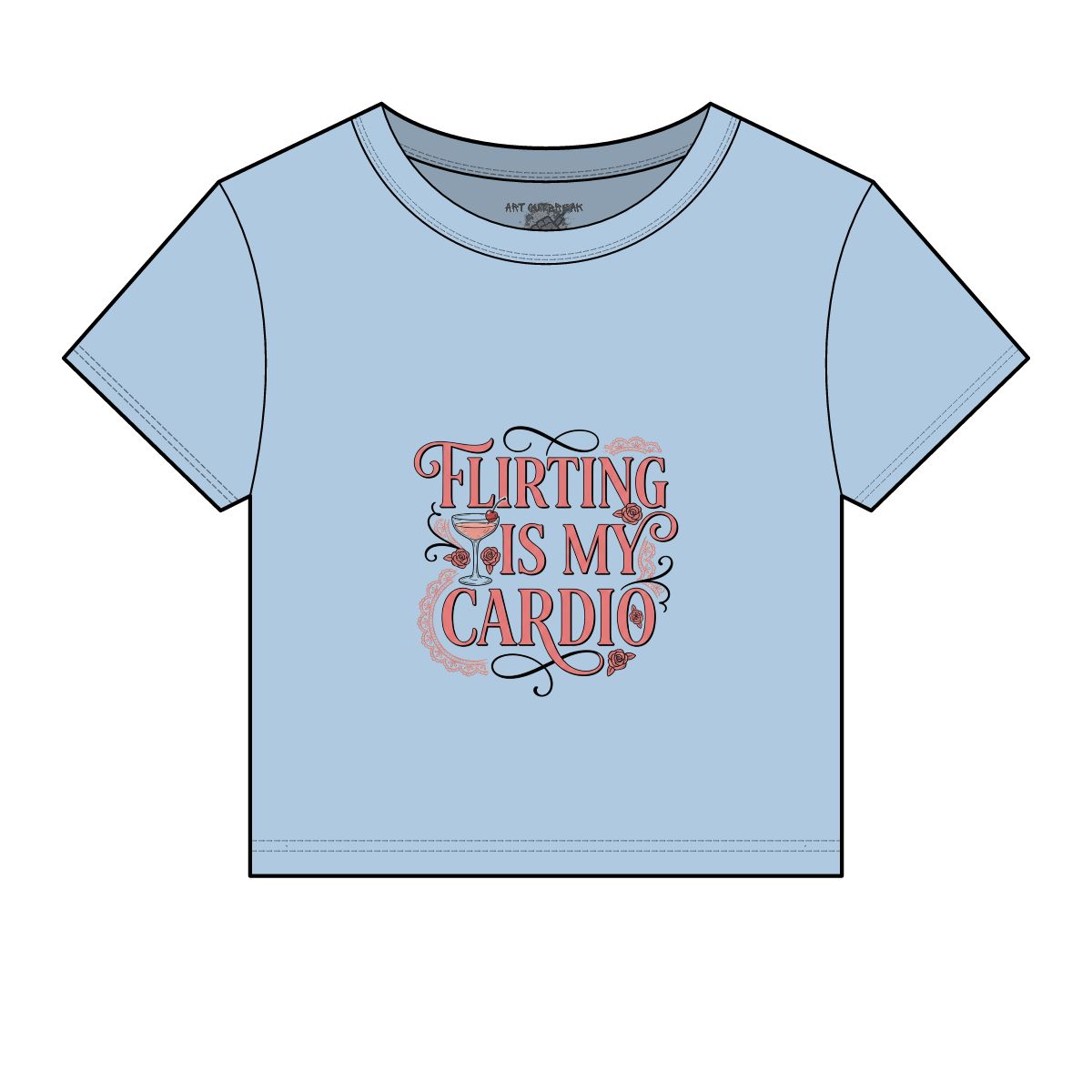 Flirting Is My Cardio Micro Rib Baby Tee - Image 2