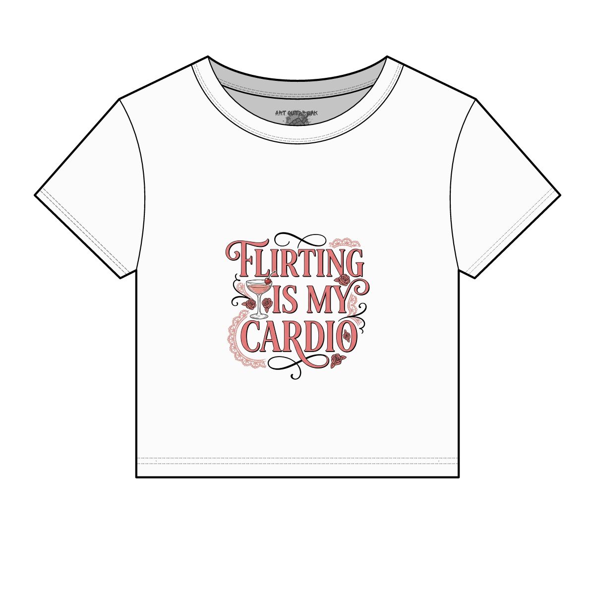 Flirting Is My Cardio Micro Rib Baby Tee - Image 5