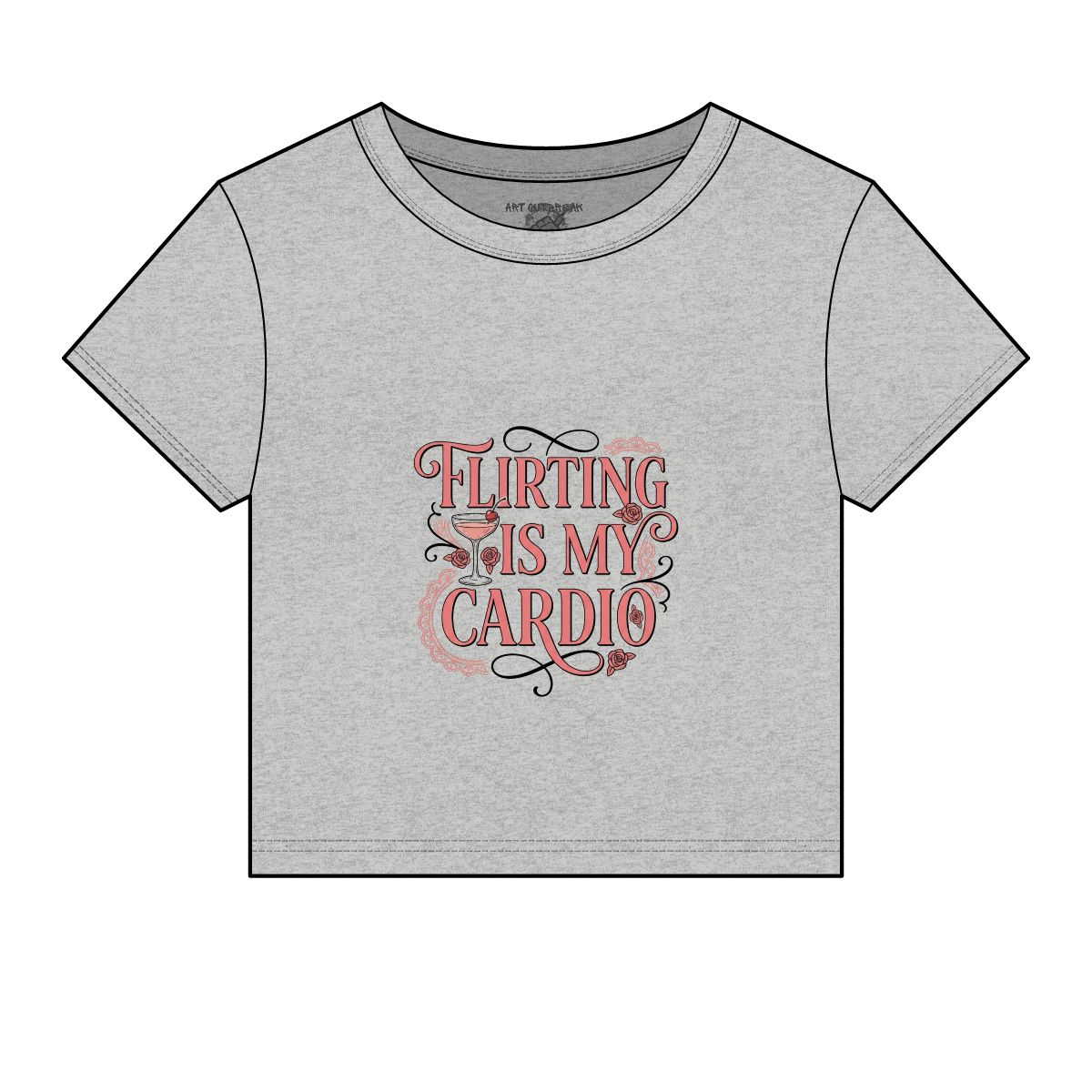 Flirting Is My Cardio Micro Rib Baby Tee