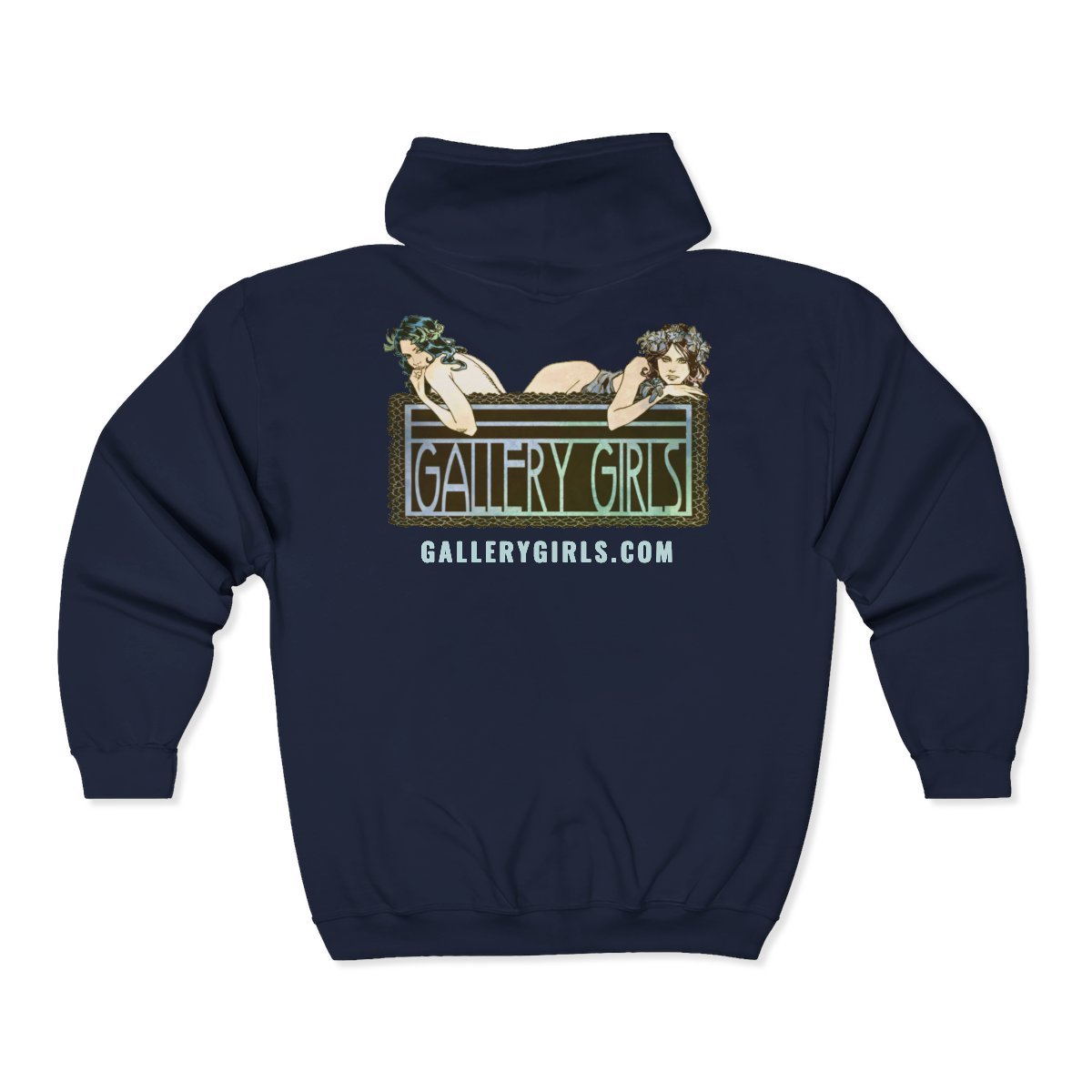Gallery Girls Logo Zip Hoodie, Art Nouveau Design - Image 4