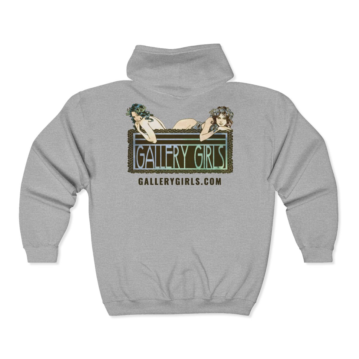 Gallery Girls Logo Zip Hoodie, Art Nouveau Design - Image 5
