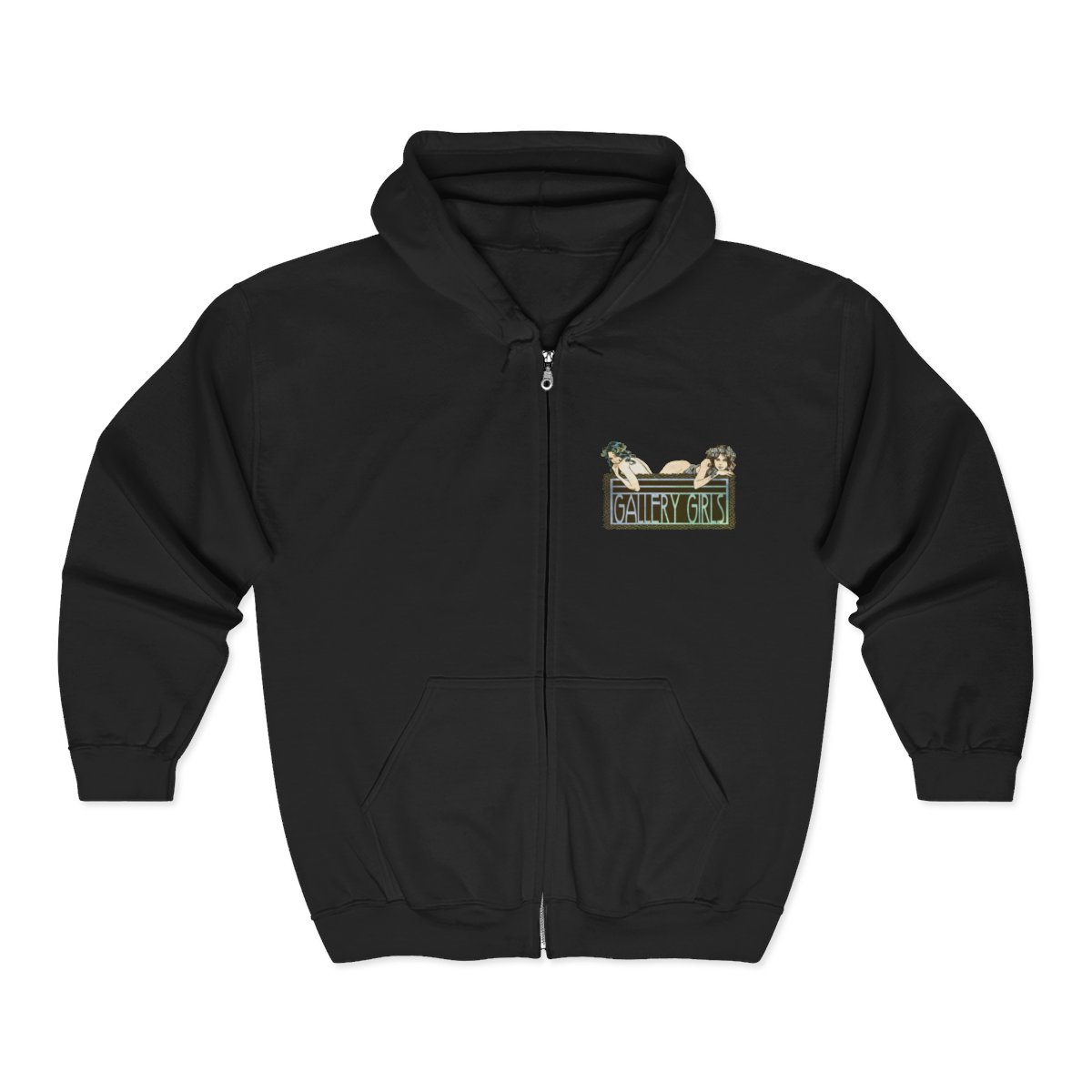 Gallery Girls Logo Zip Hoodie, Art Nouveau Design - Image 6