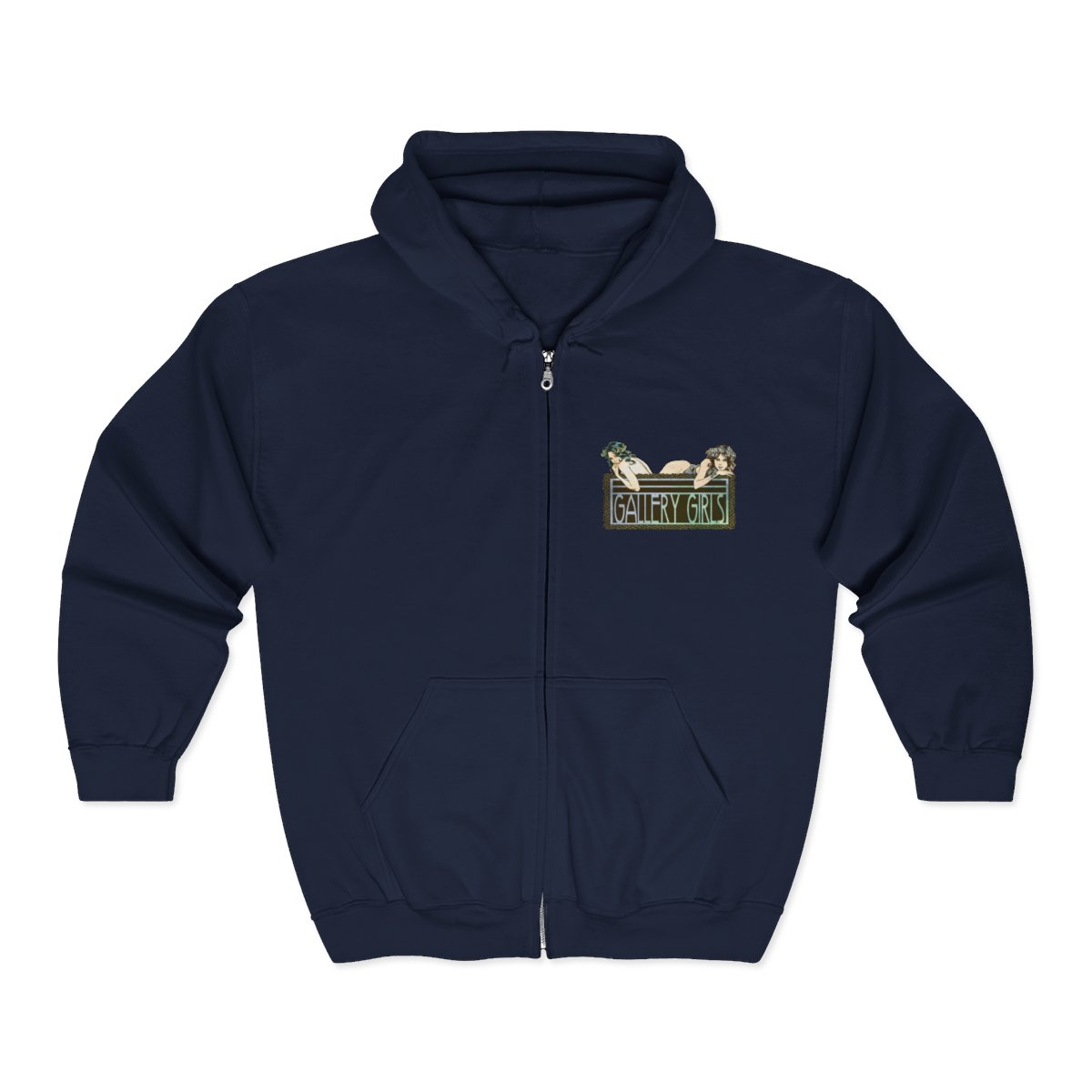 Gallery Girls Logo Zip Hoodie, Art Nouveau Design - Image 8
