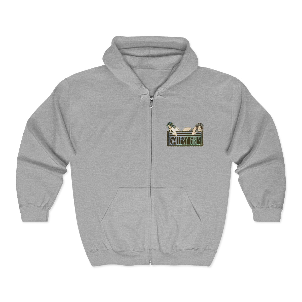Gallery Girls Logo Zip Hoodie, Art Nouveau Design - Image 9