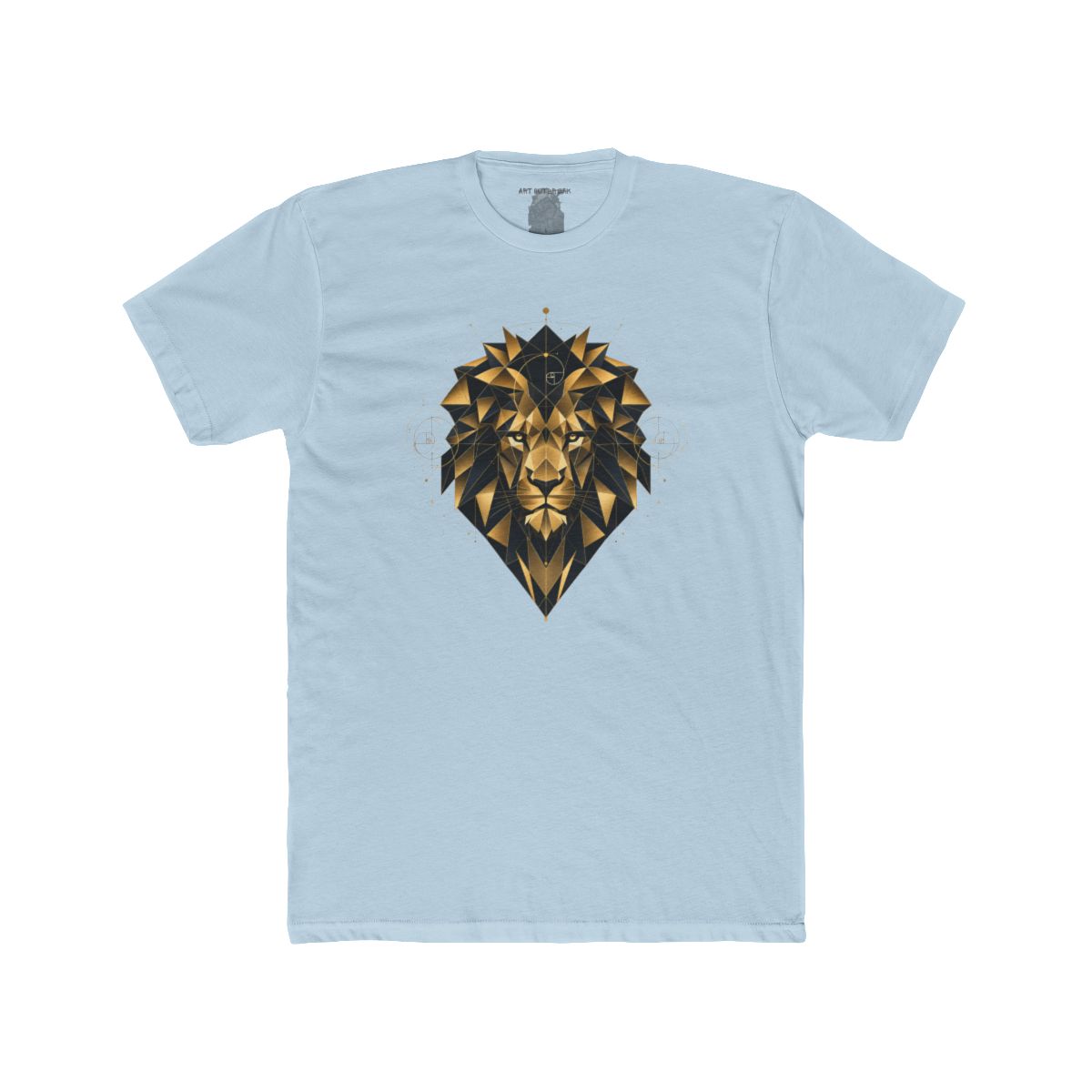 Geometric Lion Head Art Tee, Black and Gold Original - Image 7