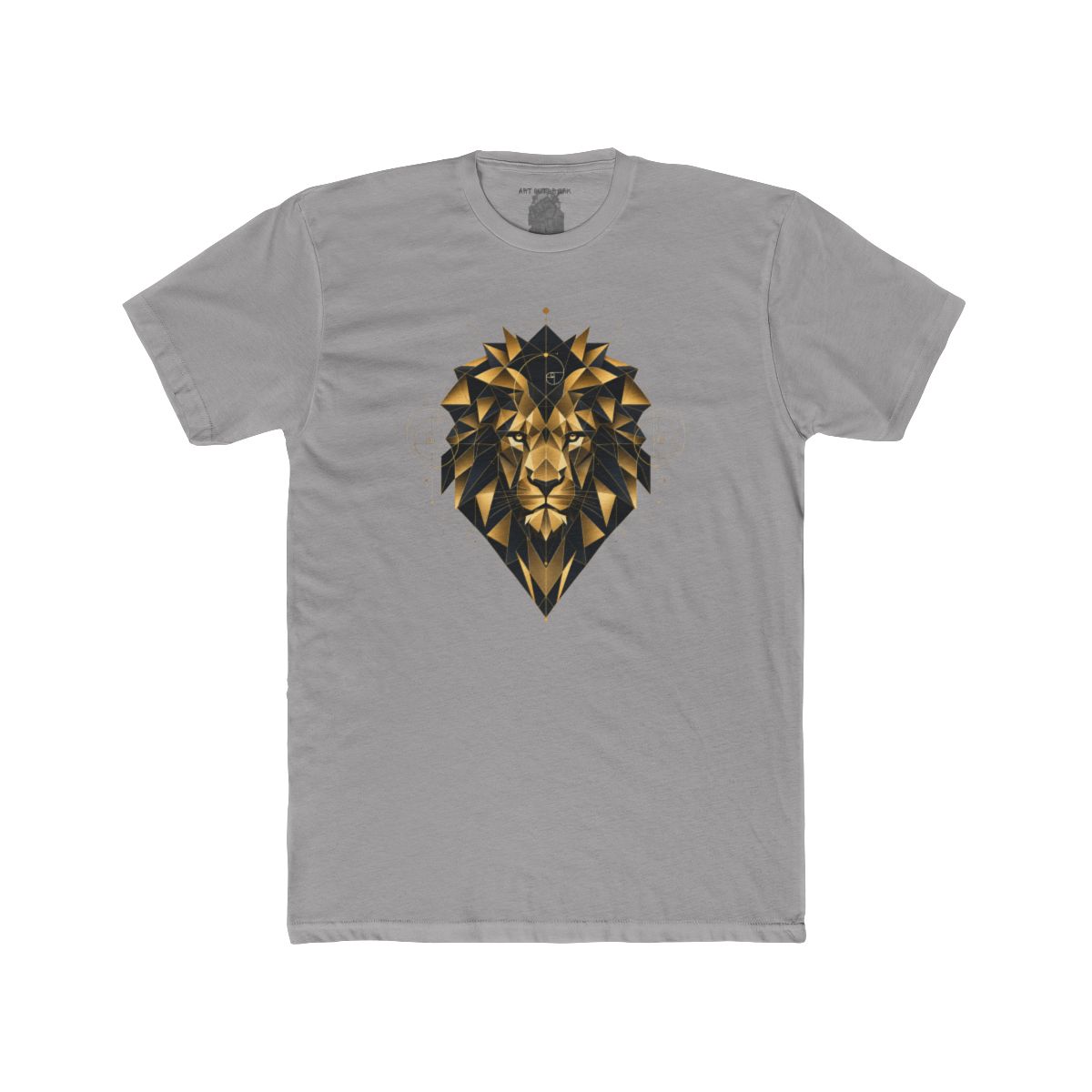 Geometric Lion Head Art Tee, Black and Gold Original - Image 8