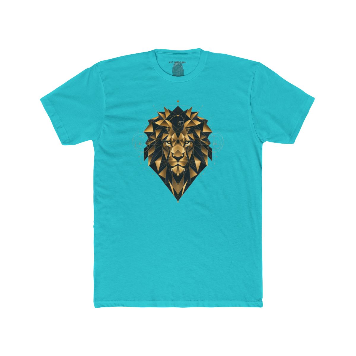 Geometric Lion Head Art Tee, Black and Gold Original - Image 10