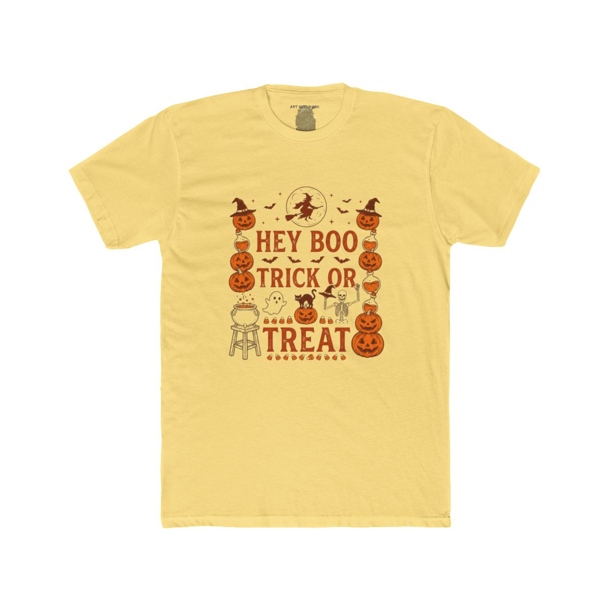 Hey Boo Trick or Treat Jack-o'-Lantern Halloween Tee - Image 3