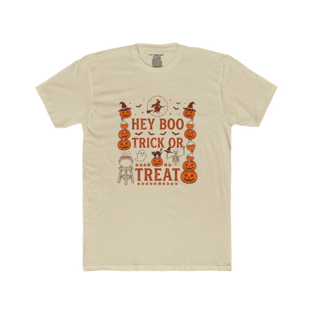 Hey Boo Trick or Treat Jack-o'-Lantern Halloween Tee - Image 4