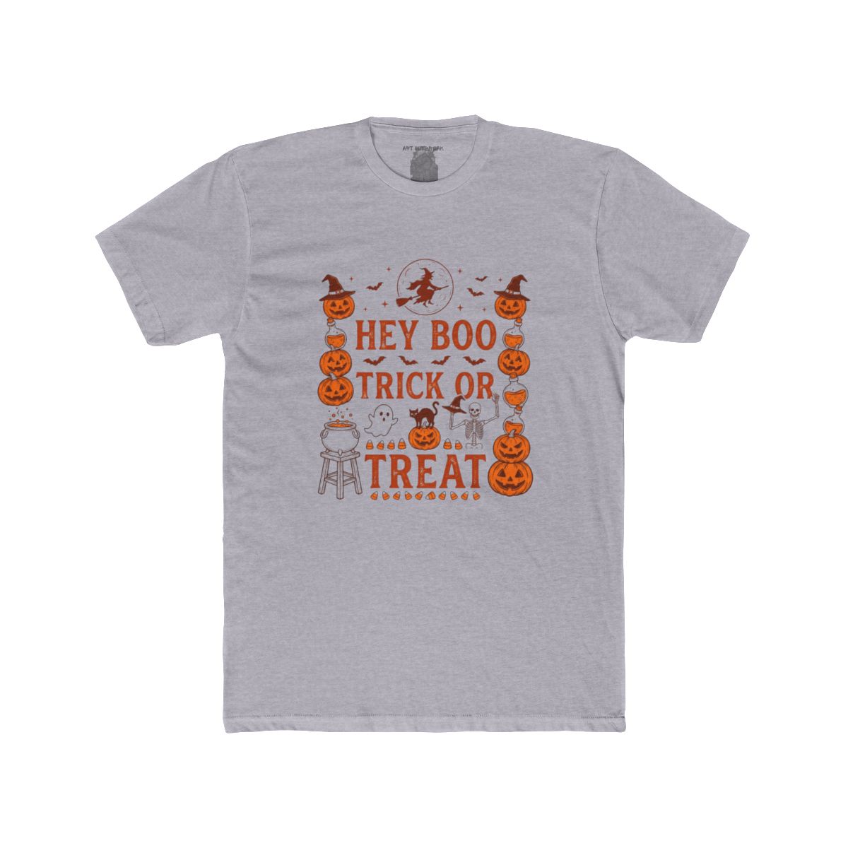 Hey Boo Trick or Treat Jack-o'-Lantern Halloween Tee - Image 2
