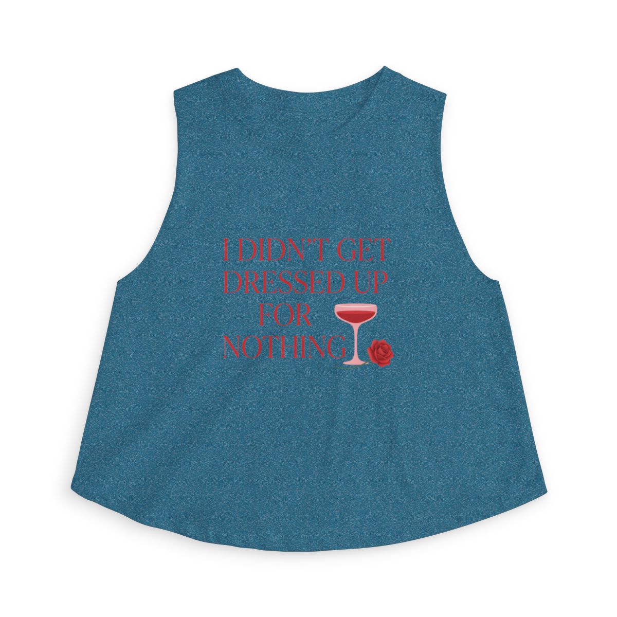 I Didn't Get Dressed Up for Nothing Wine Glass Crop Top - Image 3